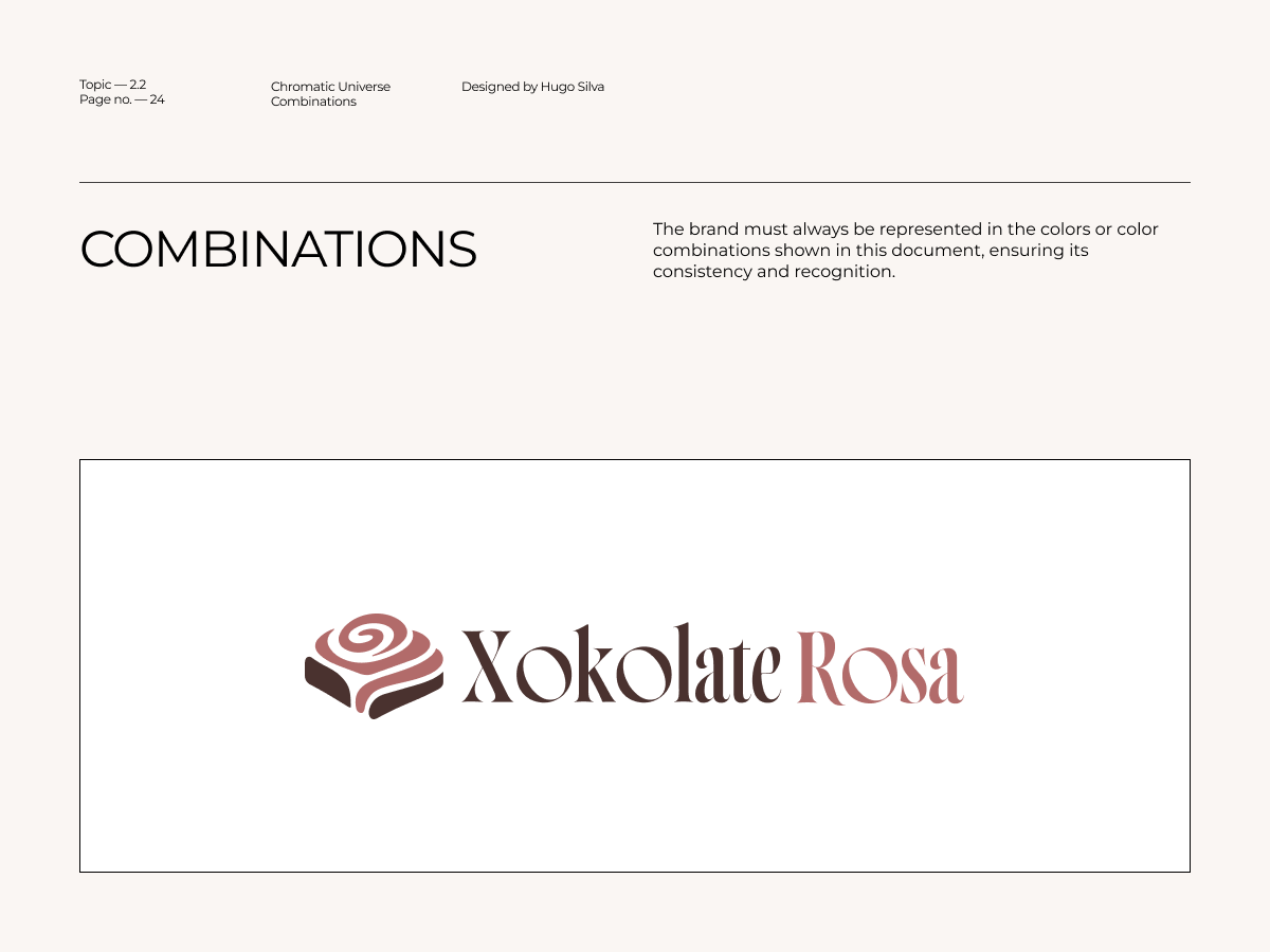 Xokolate Rosa brand guidelines — page 25 of 45