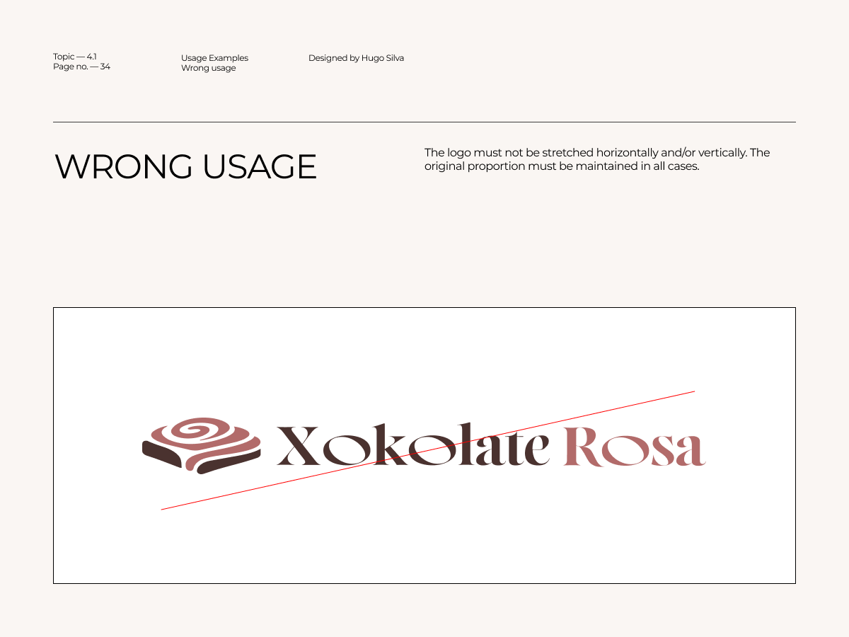 Xokolate Rosa brand guidelines — page 35 of 45