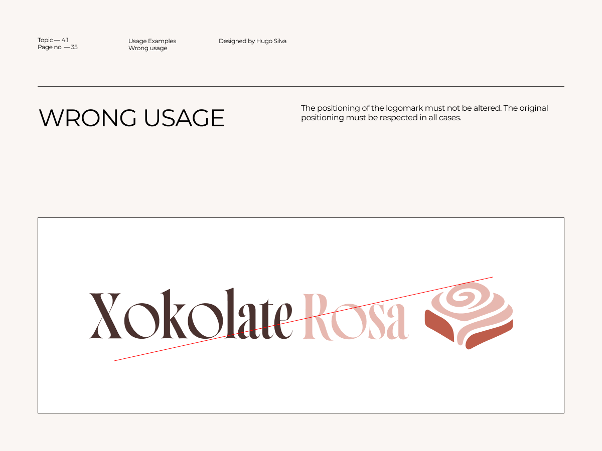 Xokolate Rosa brand guidelines — page 36 of 45