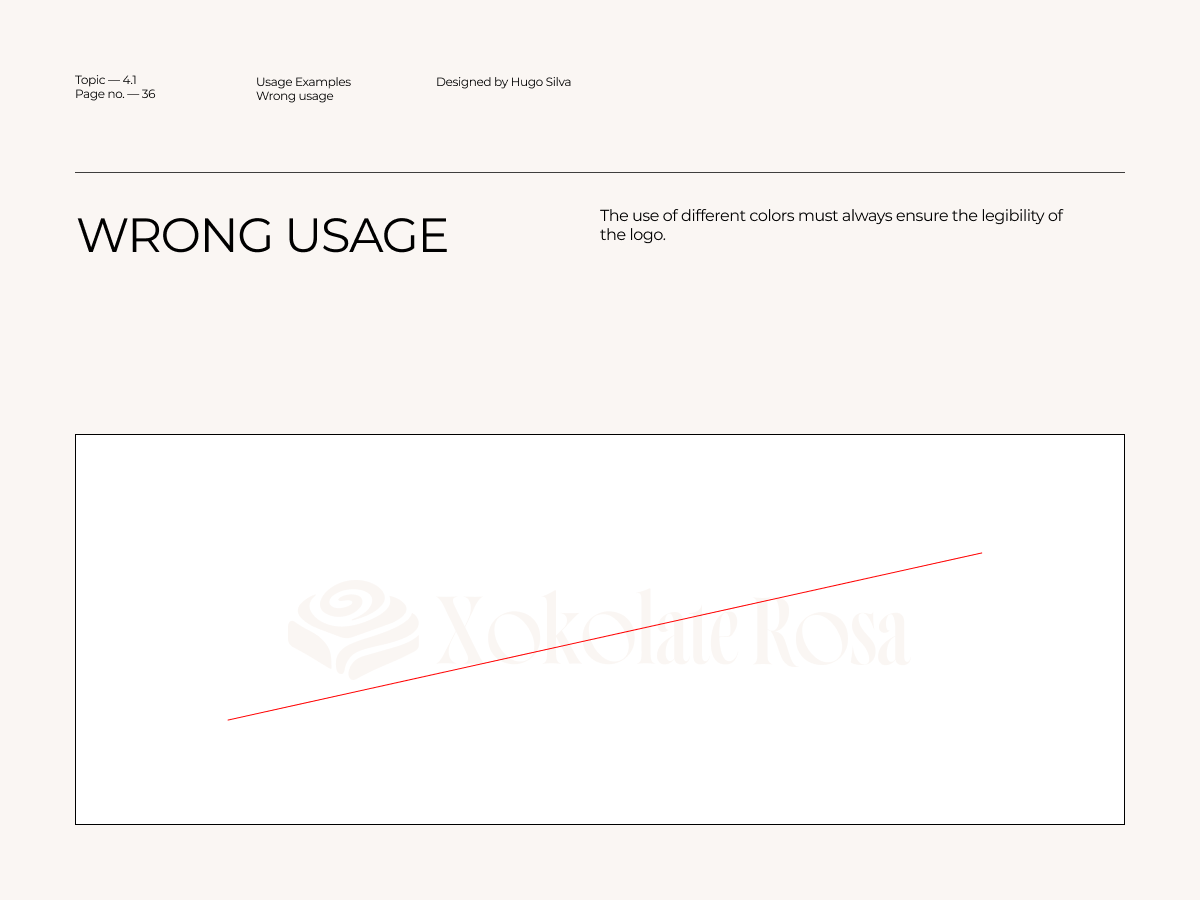 Xokolate Rosa brand guidelines — page 37 of 45