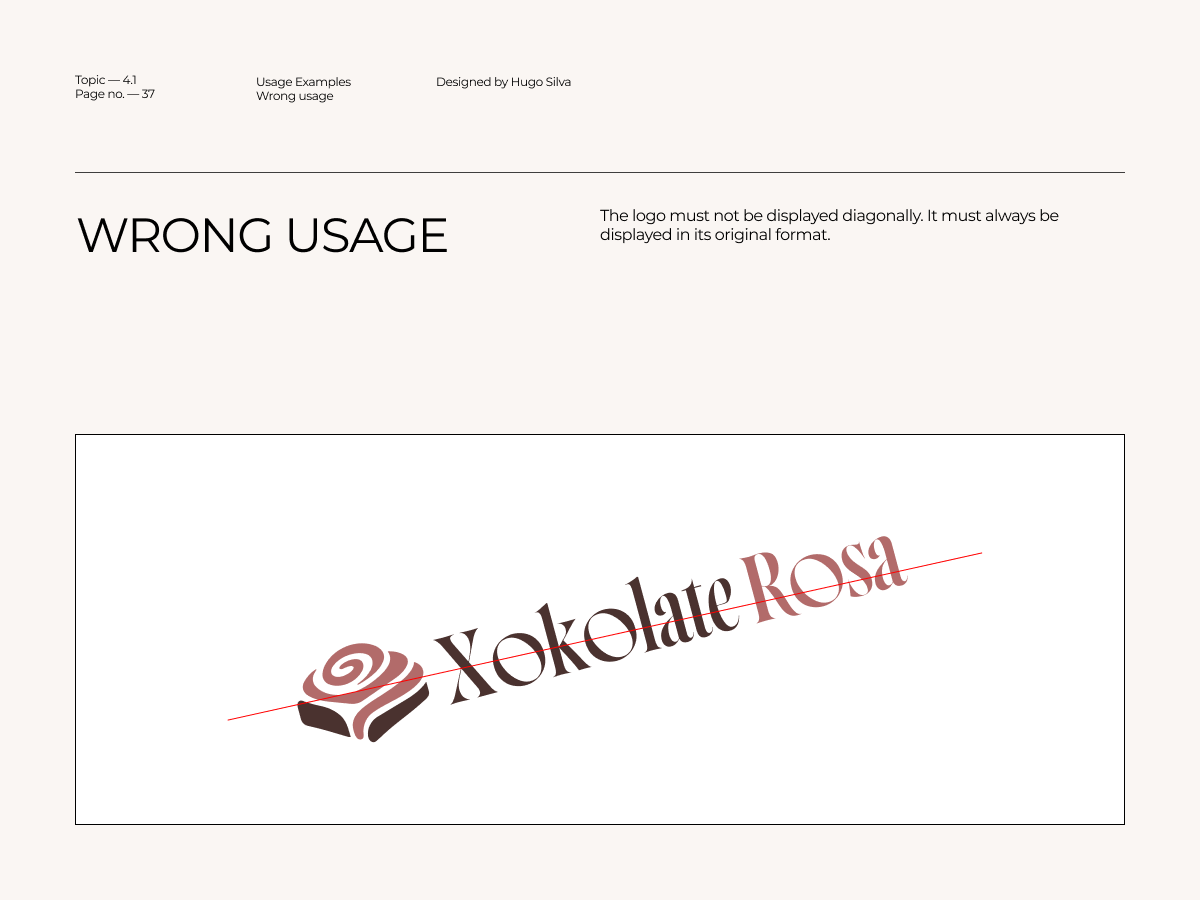 Xokolate Rosa brand guidelines — page 38 of 45