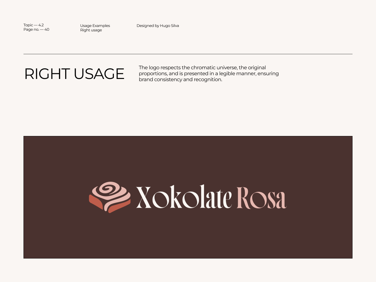 Xokolate Rosa brand guidelines — page 41 of 45
